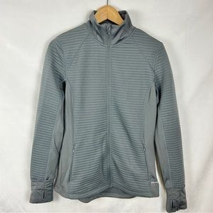 RUNNING ROOM‎ Quilted Running Full Zip Jacket with Hand Covers Grey Sz Medium